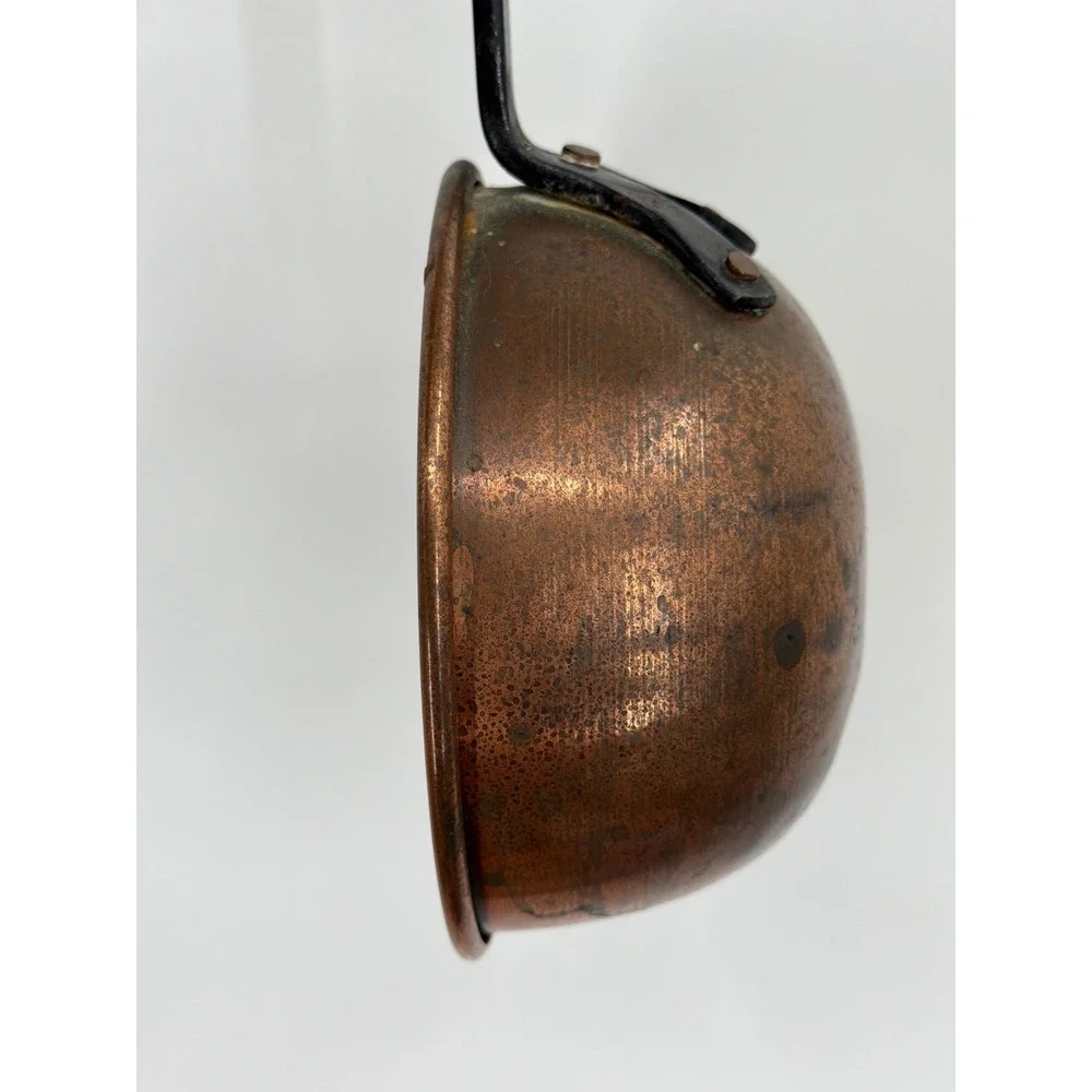 Antique Hand Hammered Copper Ladle Wrought Iron Handle Primitive Farmhouse Decor